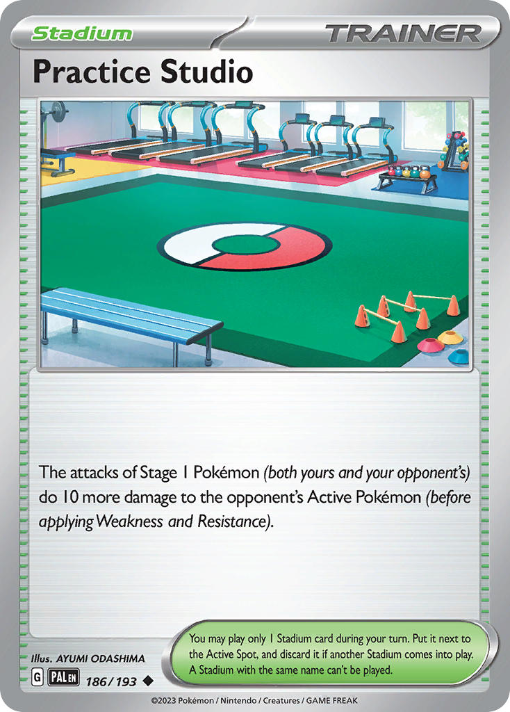 Practice Studio 186/193 Uncommon Paldea Evolved Pokémon card