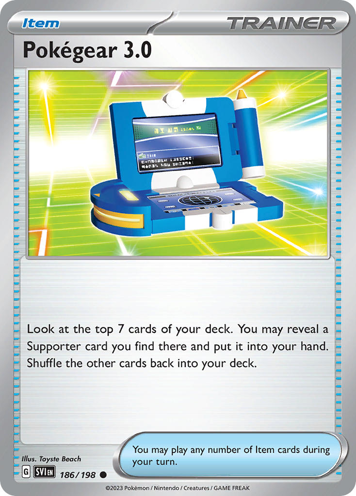 Pokégear 3.0 186/198 Common Scarlet & Violet Pokémon card