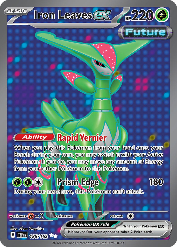 Iron Leaves EX 186/162 Ultra Rare Temporal Forces Pokémon card