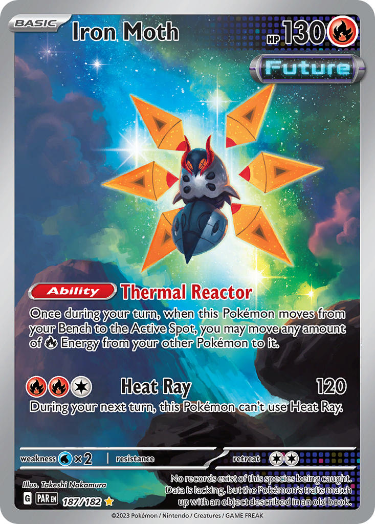 Iron Moth 187/182 Illustration Rare Paradox Rift Pokémon card
