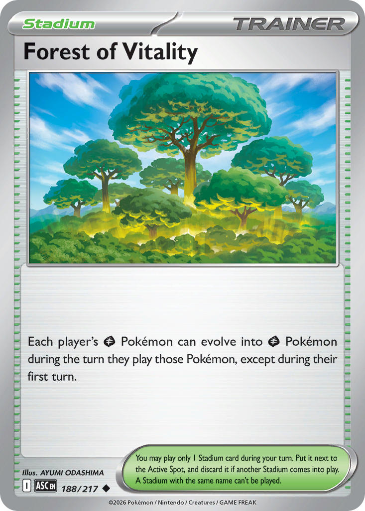 Forest of Vitality 188/217 Rare Ascended Heroes Pokémon card