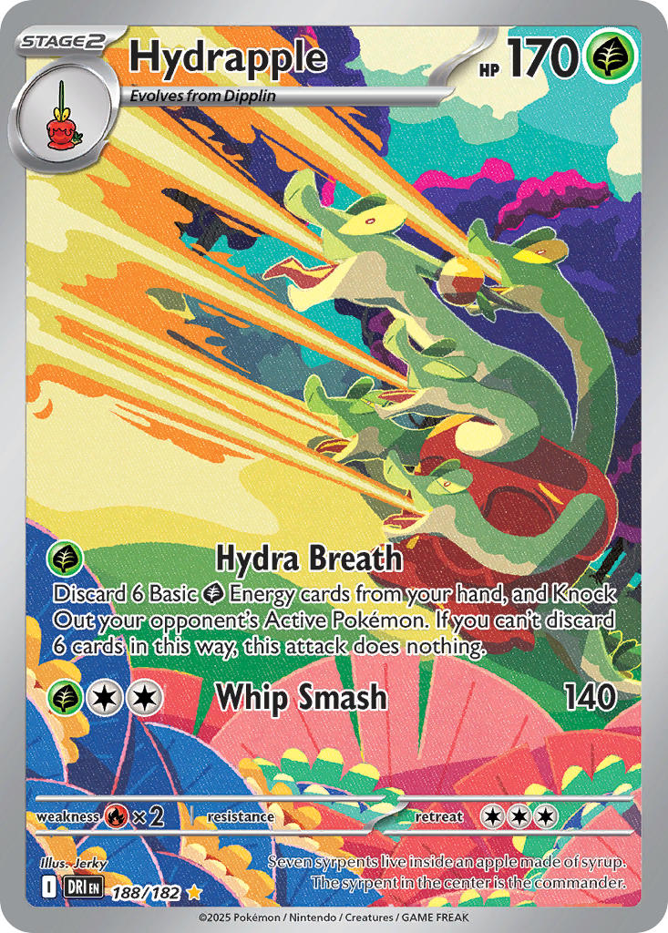 Hydrapple 188/182 Illustration Rare Destined Rivals Pokémon card