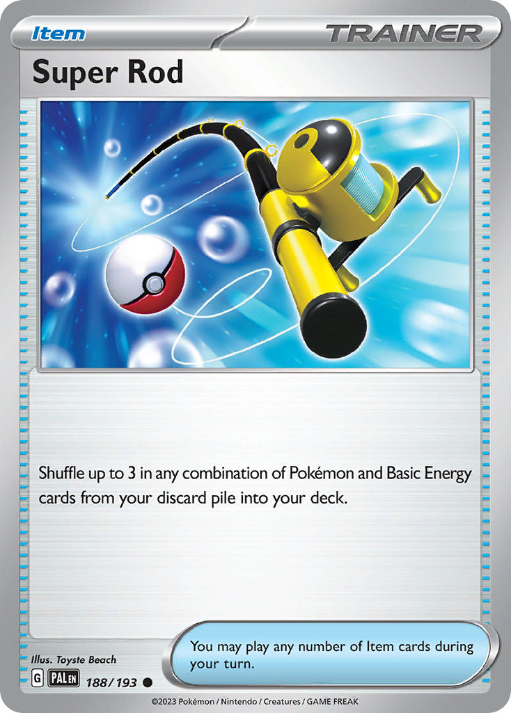Super Rod 188/193 Uncommon Paldea Evolved Pokémon card