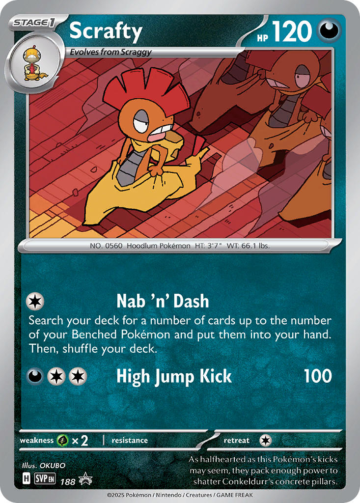 Scrafty 188/SVP Promo Scarlet & Violet Promos Pokémon card