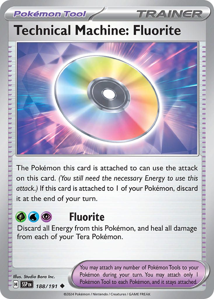 Technical Machine: Fluorite 188/191 Common Surging Sparks Pokémon card