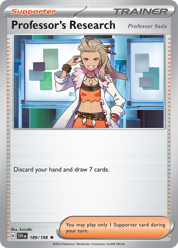 Professor's Research [Professor Sada] 189/198 Rare Scarlet & Violet Pokémon card