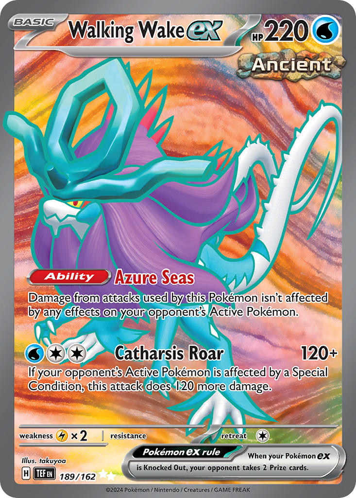 Walking Wake EX 189/162 Ultra Rare Temporal Forces Pokémon card