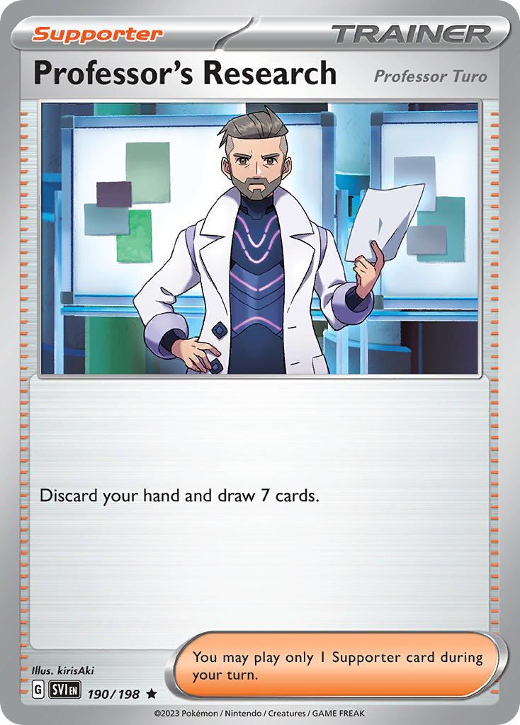 Professor's Research [Professor Turo] 190/198 Rare Scarlet & Violet Pokémon card