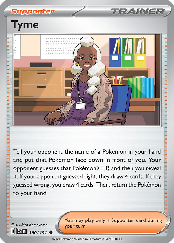 Tyme 190/191 Common Surging Sparks Pokémon card