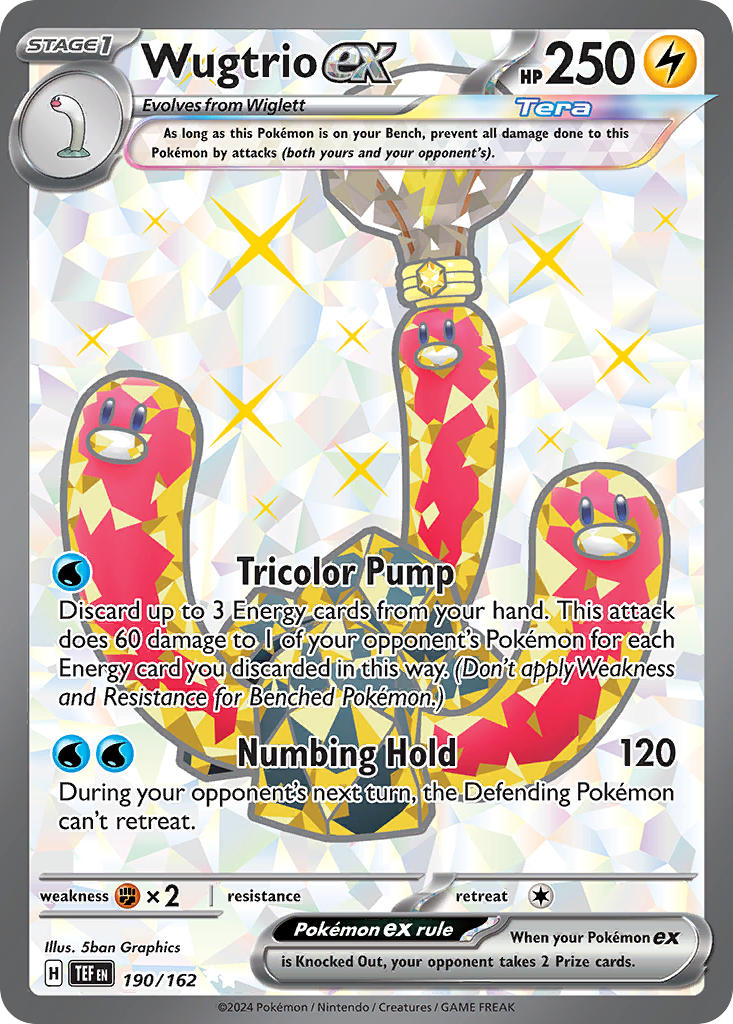 Wugtrio EX 190/162 Ultra Rare Temporal Forces Pokémon card
