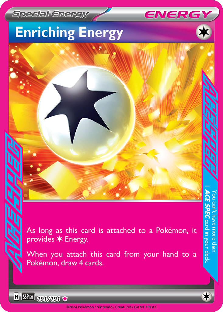 Enriching Energy 191/191 Ace Spec Rare Surging Sparks Pokémon card