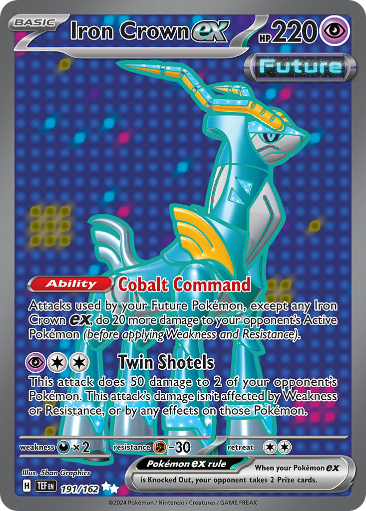 Iron Crown EX 191/162 Ultra Rare Temporal Forces Pokémon card