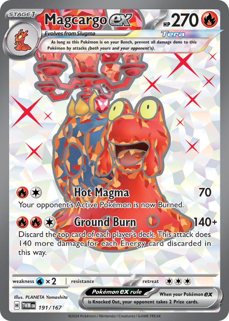 Magcargo EX 191/167 Ultra Rare Twilight Masquerade Pokémon card