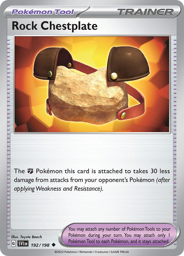 Rock Chestplate 192/198 Uncommon Scarlet & Violet Pokémon card