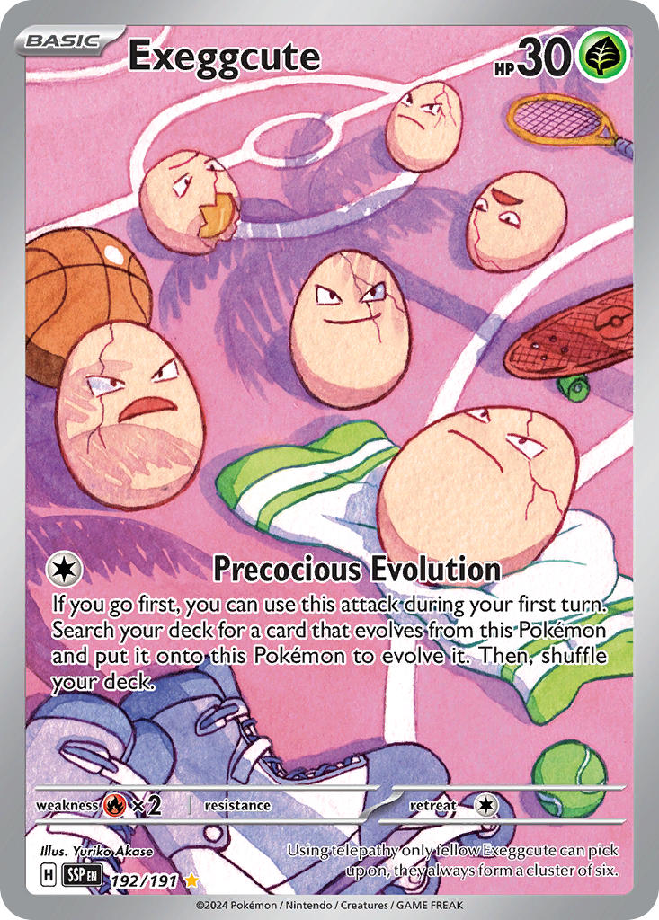 Exeggcute 192/191 Illustration Rare Surging Sparks Pokémon card
