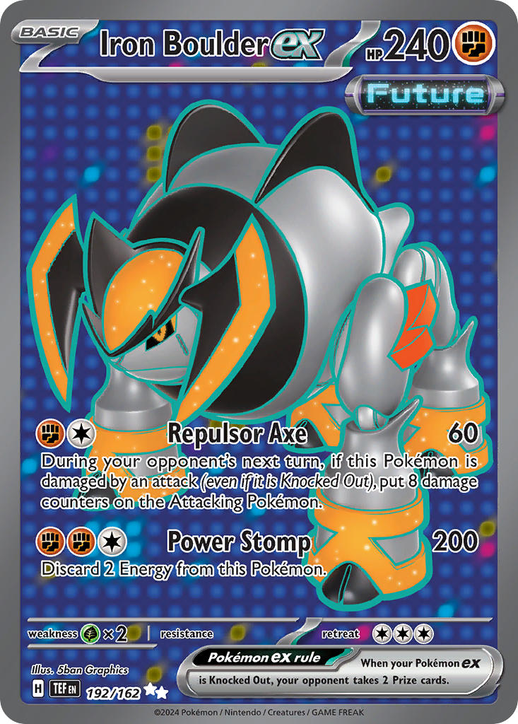 Iron Boulder EX 192/162 Ultra Rare Temporal Forces Pokémon card