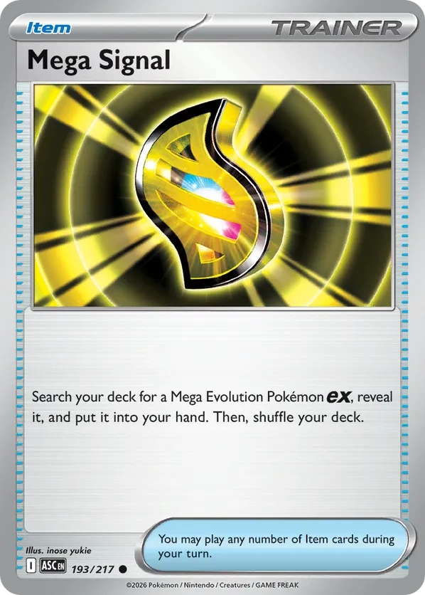 Mega Signal 193/217 Common Ascended Heroes Pokémon card