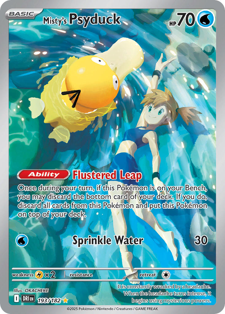 Misty's Psyduck 193/182 Illustration Rare Destined Rivals Pokémon card