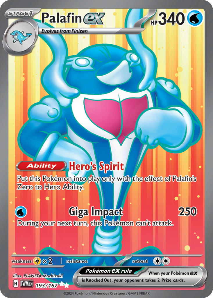 Palafin EX 193/167 Ultra Rare Twilight Masquerade Pokémon card