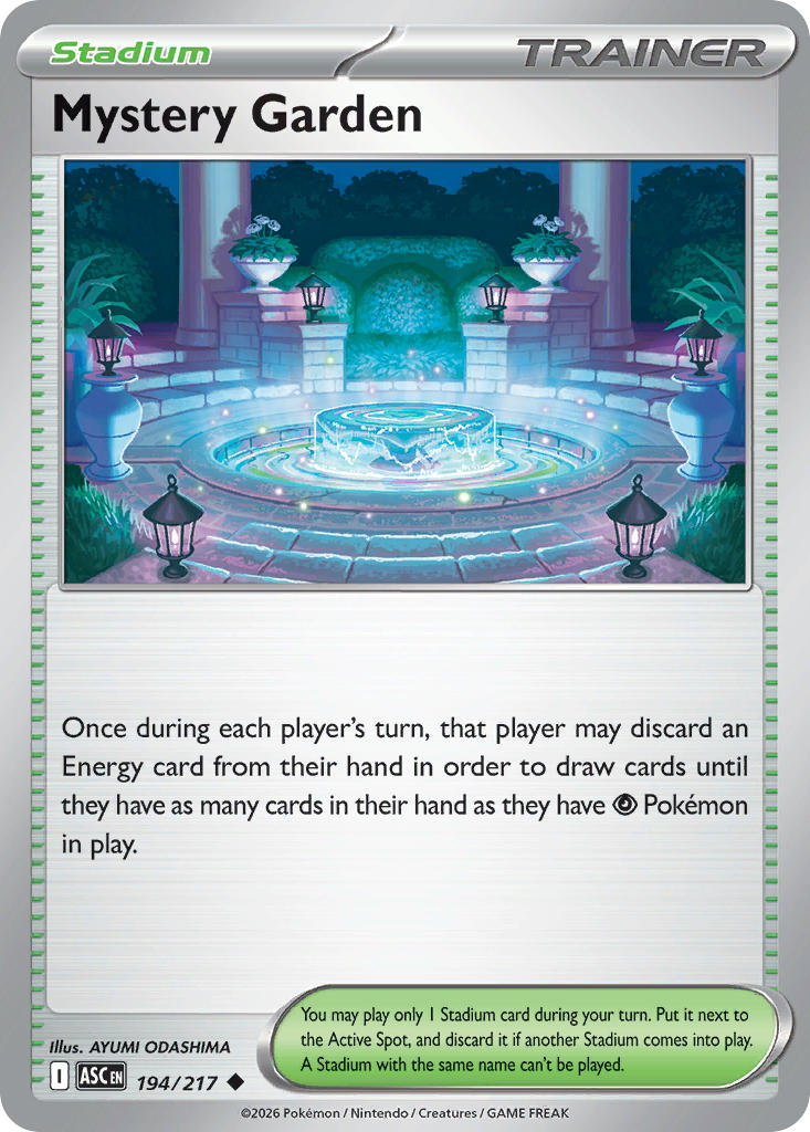Mystery Garden 194/217 Rare Ascended Heroes Pokémon card