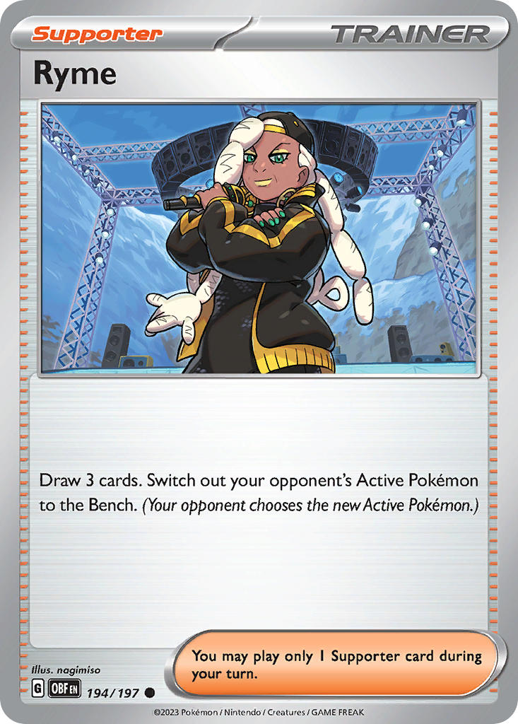 Ryme 194/197 Common Obsidian Flames Pokémon card