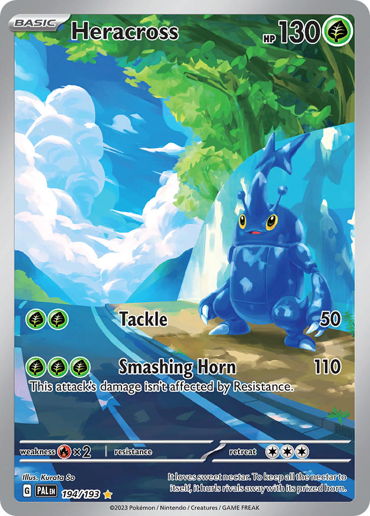 Heracross 194/193 Illustration Rare Paldea Evolved Pokémon card