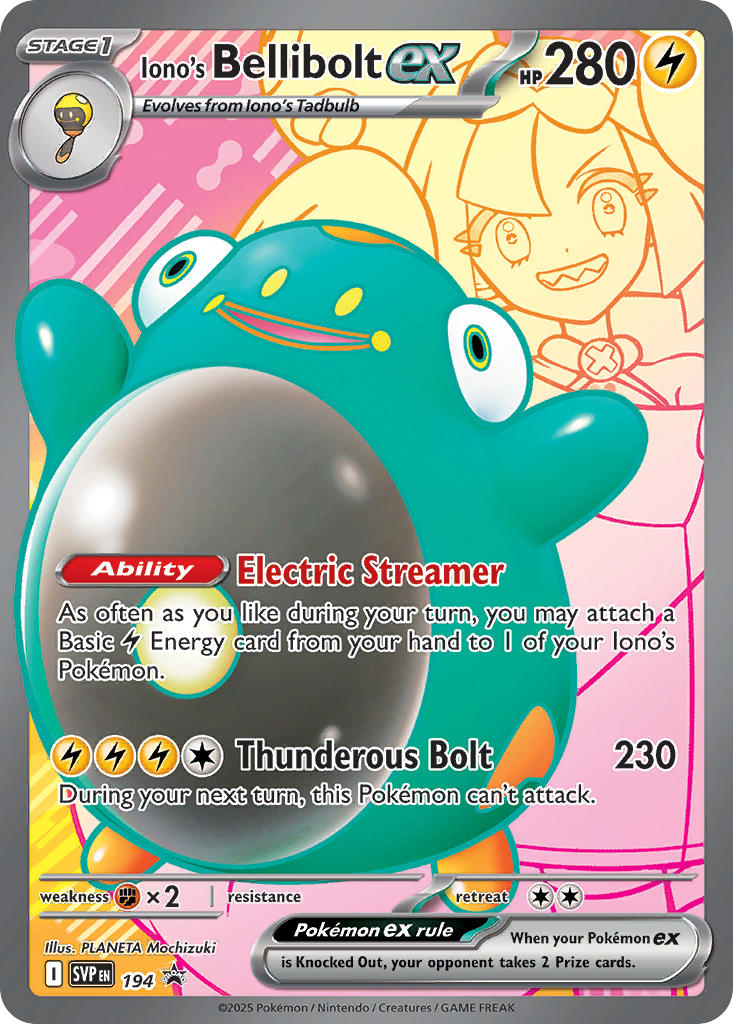 Iono's Bellibolt EX 194/SVP Promo Scarlet & Violet Promos Pokémon card