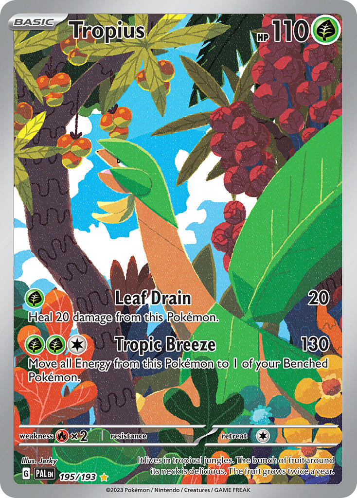 Tropius 195/193 Illustration Rare Paldea Evolved Pokémon card