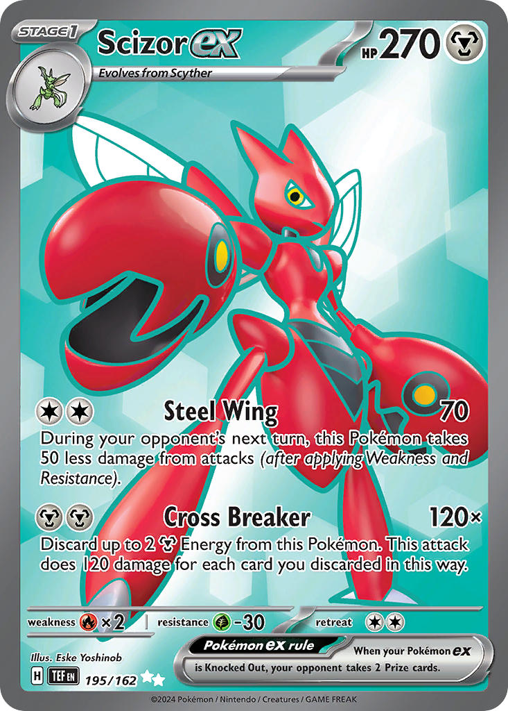 Scizor EX 195/162 Ultra Rare Temporal Forces Pokémon card