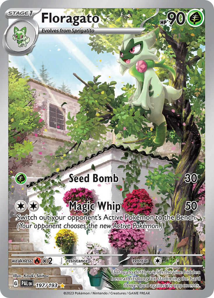 Floragato 197/193 Illustration Rare Paldea Evolved Pokémon card