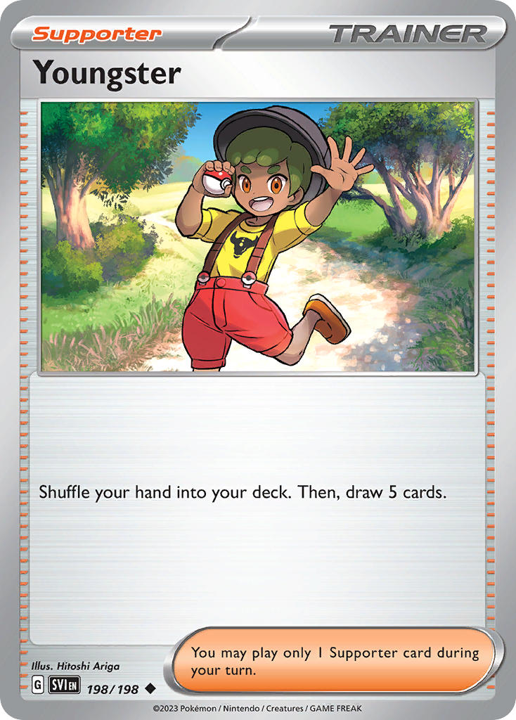 Youngster 198/198 Uncommon Scarlet & Violet Pokémon card