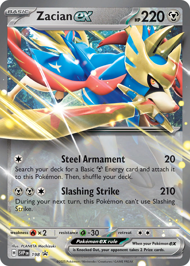 Zacian EX 198/SVP Promo Scarlet & Violet Promos Pokémon card