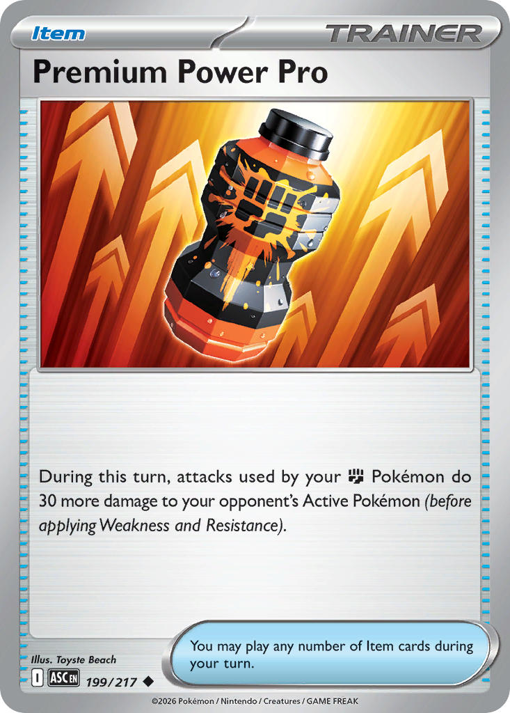 Premium Power Pro 199/217 Rare Ascended Heroes Pokémon card