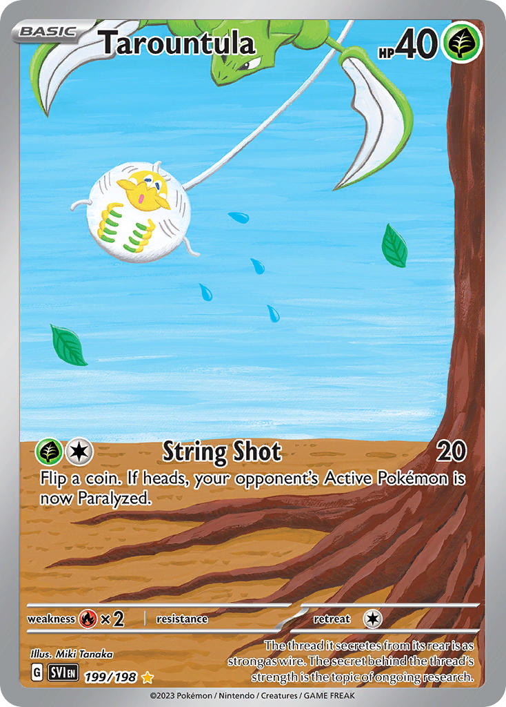 Tarountula 199/198 Illustration Rare Scarlet & Violet Pokémon card
