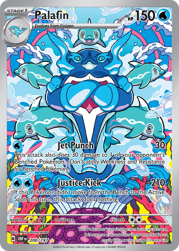 Palafin 200/197 Illustration Rare Obsidian Flames Pokémon card