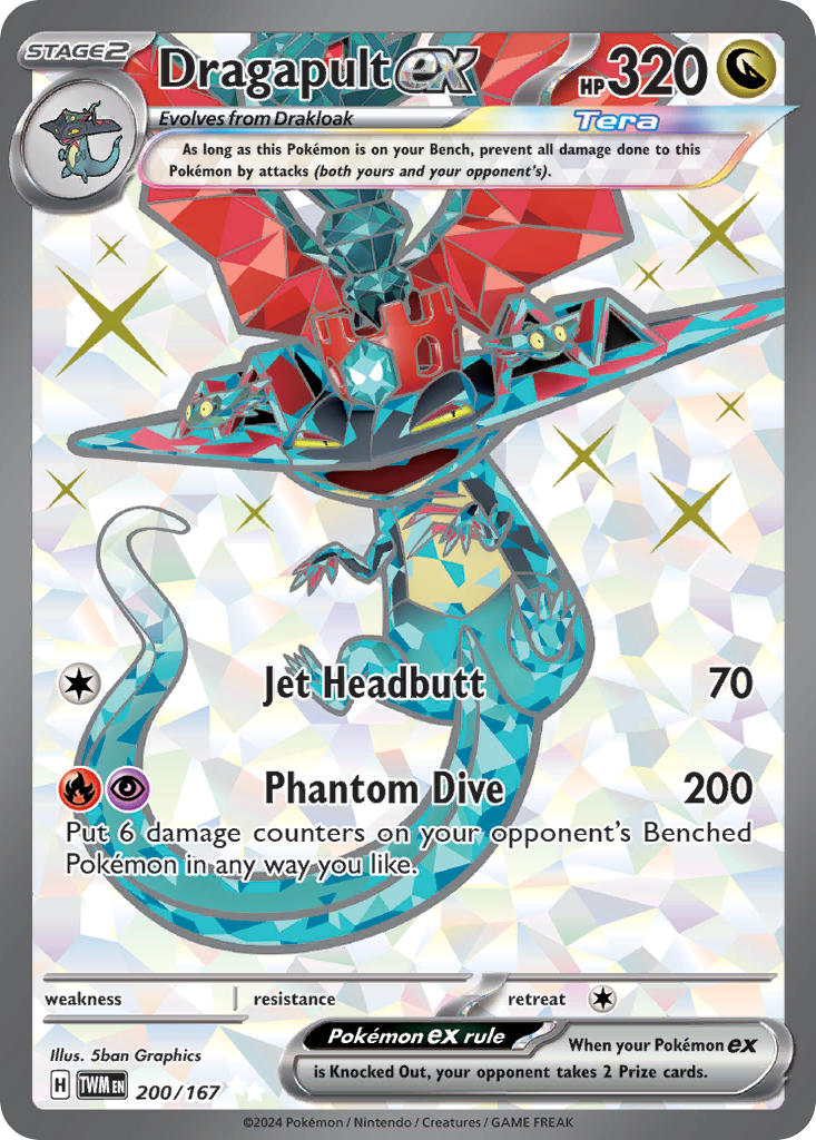 Dragapult EX 200/167 Ultra Rare Twilight Masquerade Pokémon card