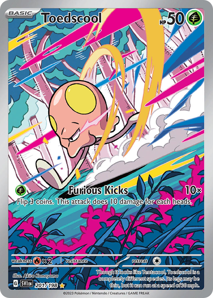 Toedscool 201/198 Illustration Rare Scarlet & Violet Pokémon card