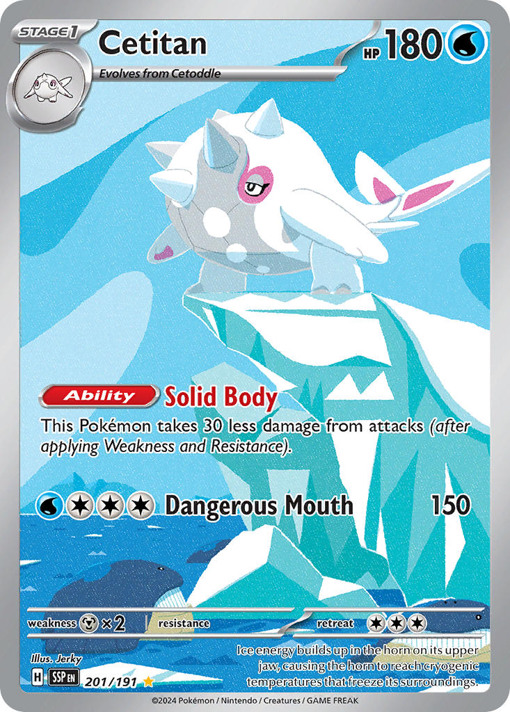 Cetitan 201/191 Illustration Rare Surging Sparks Pokémon card
