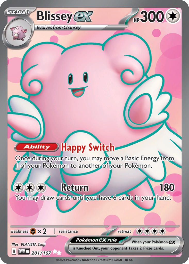 Blissey EX 201/167 Ultra Rare Twilight Masquerade Pokémon card