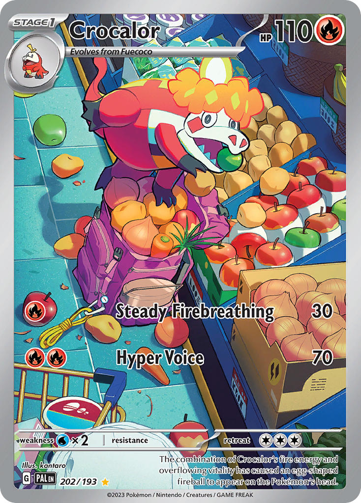 Crocalor 202/193 Illustration Rare Paldea Evolved Pokémon card