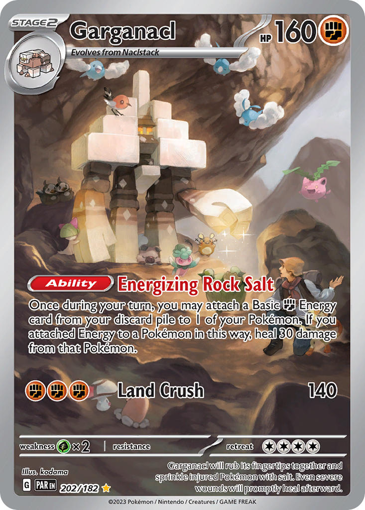 Garganacl 202/182 Illustration Rare Paradox Rift Pokémon card