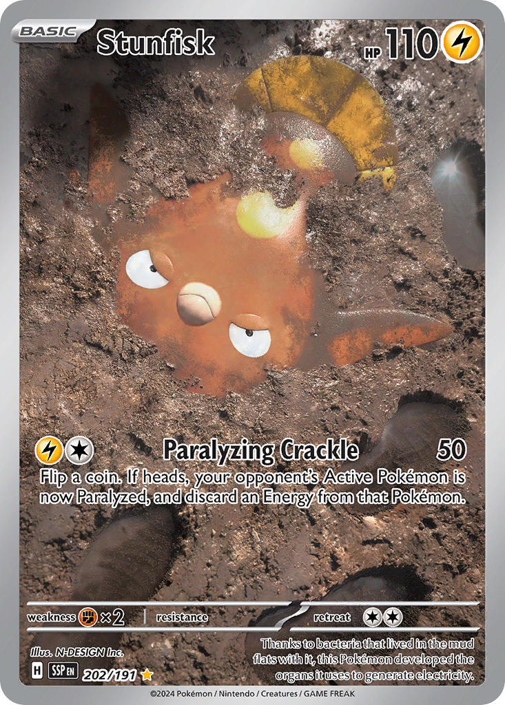 Stunfisk 202/191 Illustration Rare Surging Sparks Pokémon card