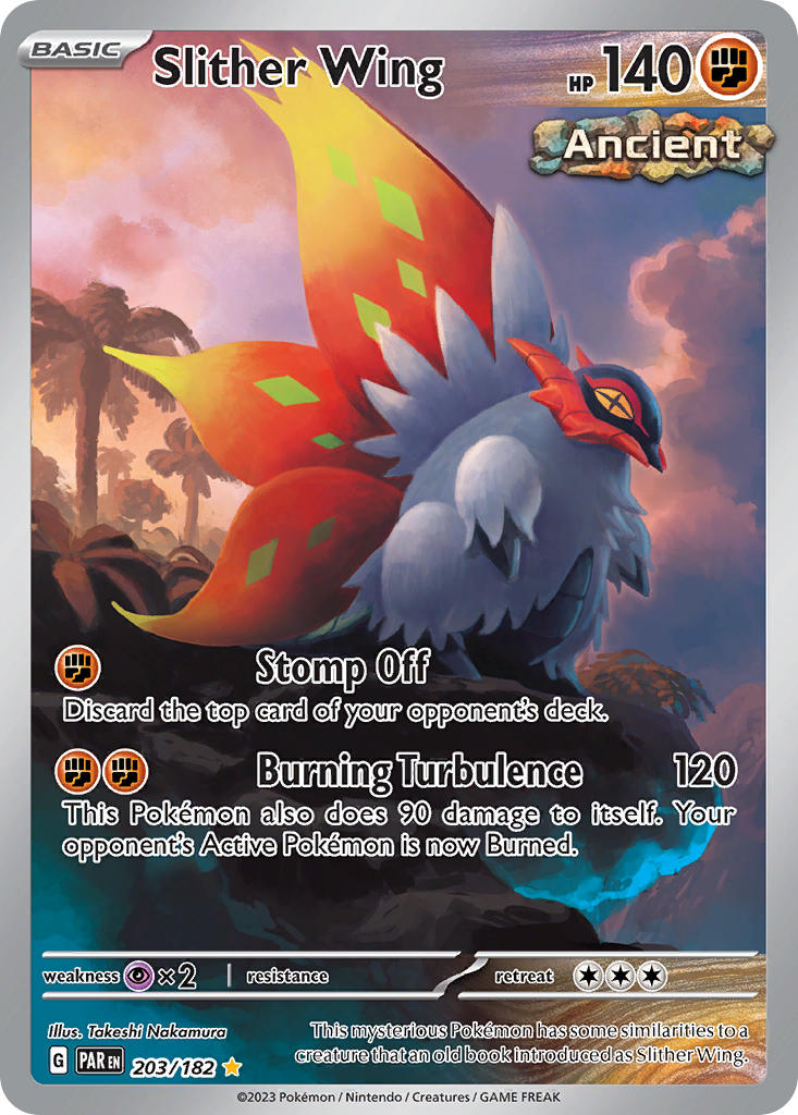 Slither Wing 203/182 Illustration Rare Paradox Rift Pokémon card