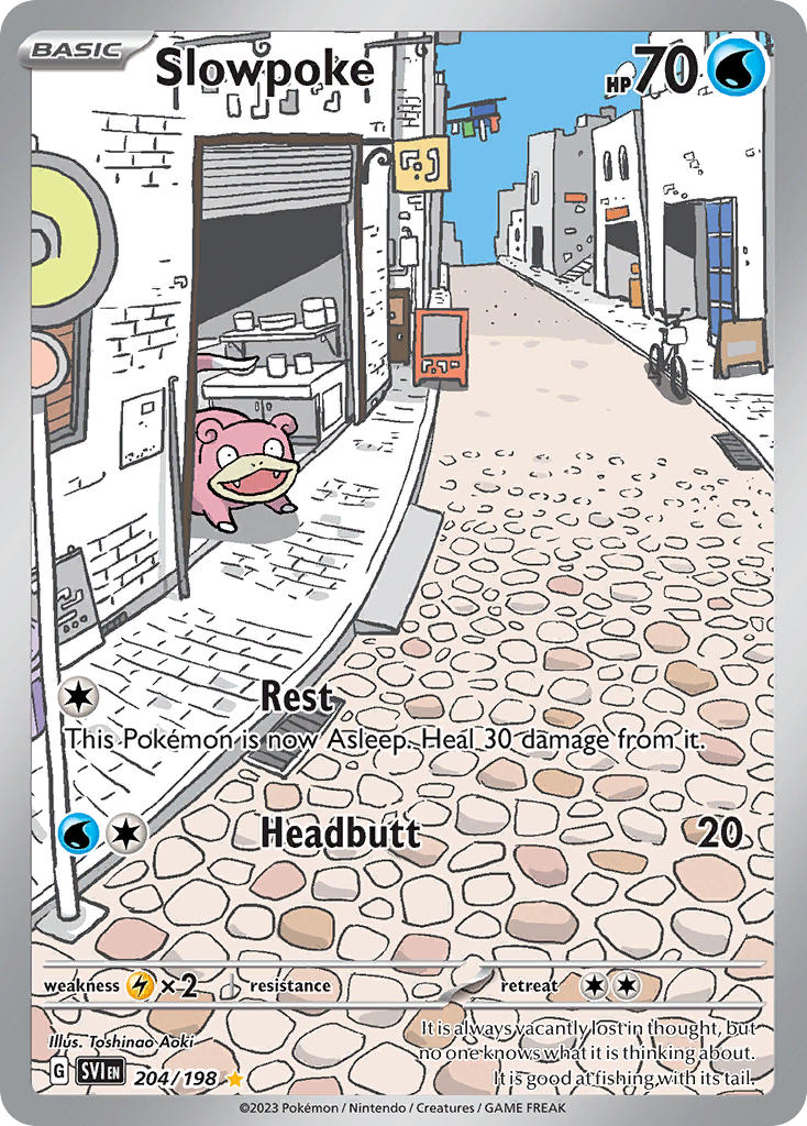 Slowpoke 204/198 Illustration Rare Scarlet & Violet Pokémon card