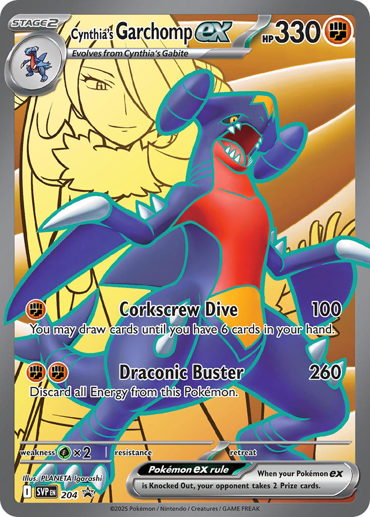 Cynthia's Garchomp EX 204/SVP Promo Scarlet & Violet Promos Pokémon card