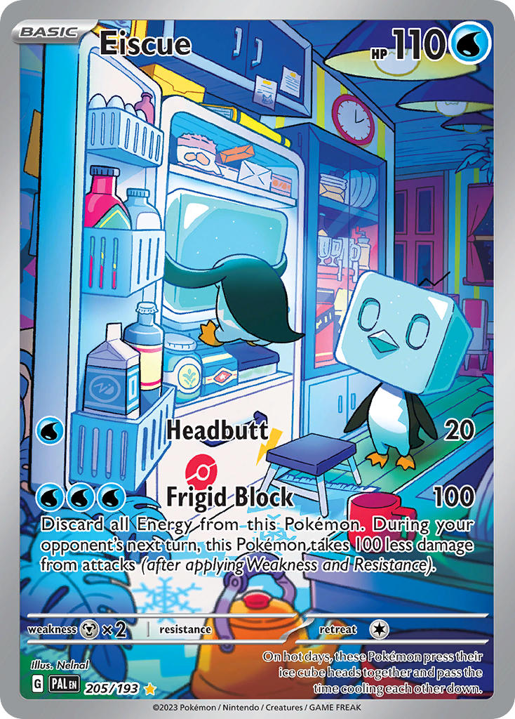 Eiscue 205/193 Illustration Rare Paldea Evolved Pokémon card