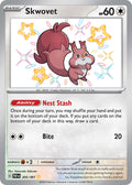 Skwovet 205/091 Shiny Rare Paldean Fates Pokémon card