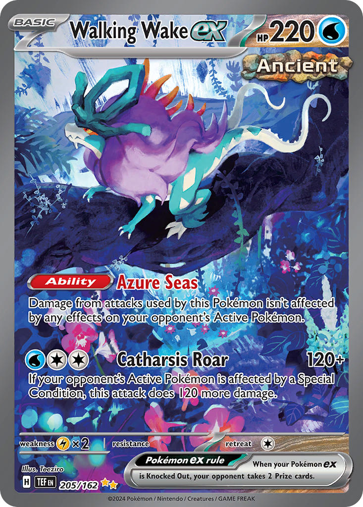 Walking Wake EX 205/162 Special Illustration Rare Temporal Forces Pokémon card