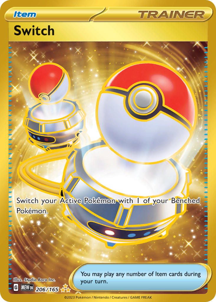 Switch 206/165 Hyper Rare 151 Pokémon card