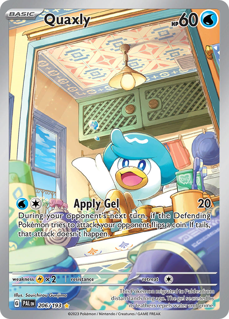 Quaxly 206/193 Illustration Rare Paldea Evolved Pokémon card